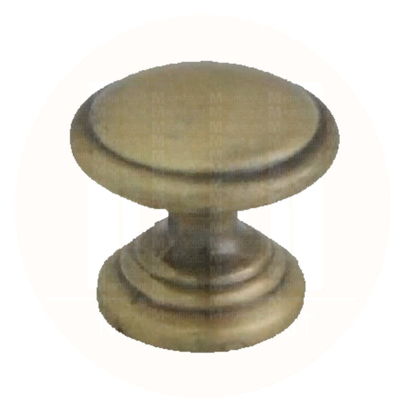 509 Plain Round Antique Brass Knob
