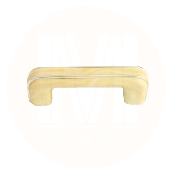 550 Oak with Brass Stripes Plastic Pull Handle