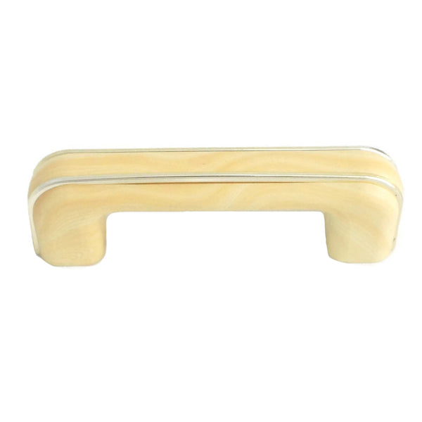 550 Oak with Brass Stripes Plastic Pull Handle - Magnificent Marketing (DIY Builders Hardware)