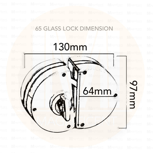 Tajima Frameless Glass Door Lock