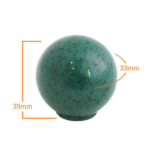 6533 Rounded Green Marble Plastic Knob