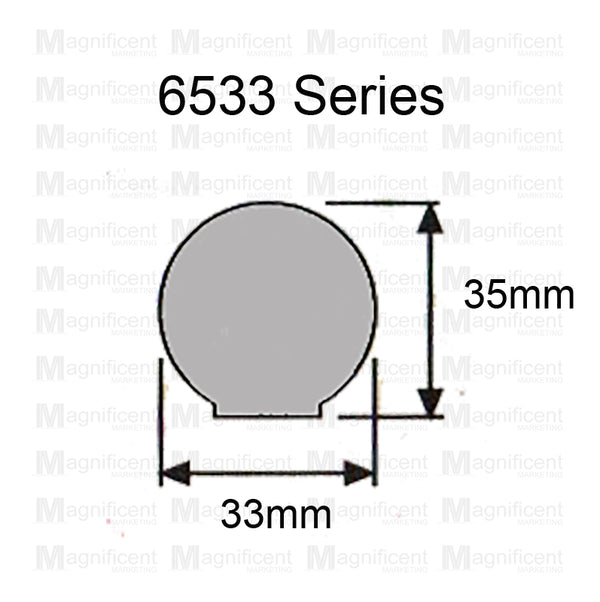 6533 Rounded Dark Red Marble Plastic Knob