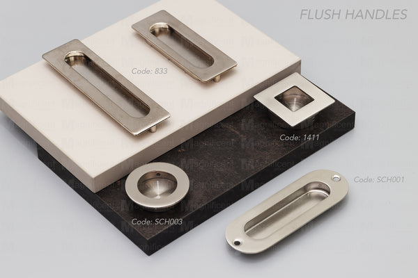 1411 Square Stainless Steel Flush Pull