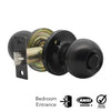 Corona Black Tubular Entrance Keyed Lock