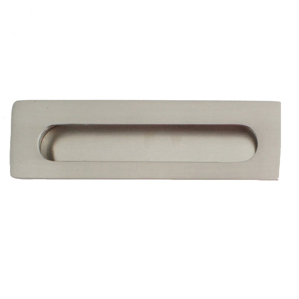 7872 Rectangle Satin Nickel Flush Pull - Magnificent Marketing (DIY Builders Hardware)