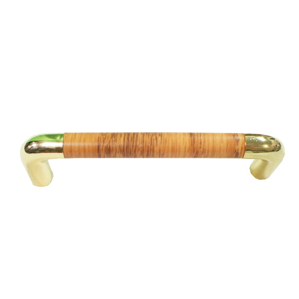 8096 White Oak Brass Plated Pull Handle
