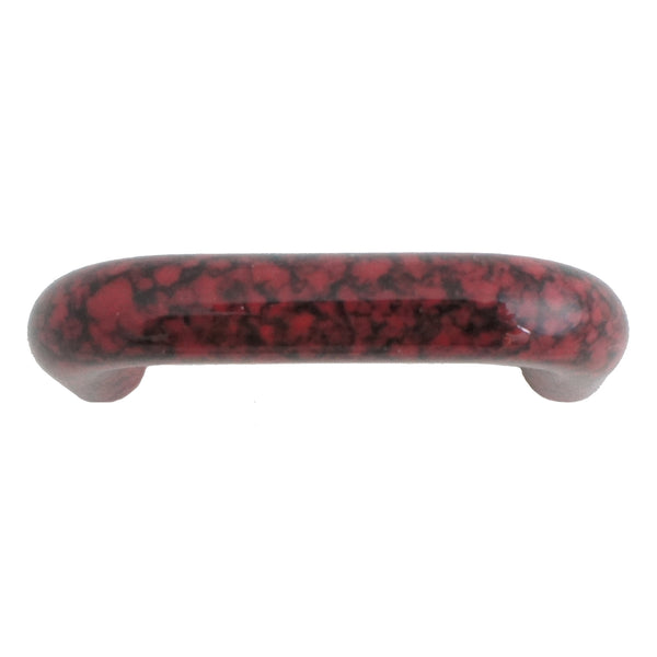8296 Dark Red Marble Plastic Pull Handle - Magnificent Marketing (DIY Builders Hardware)