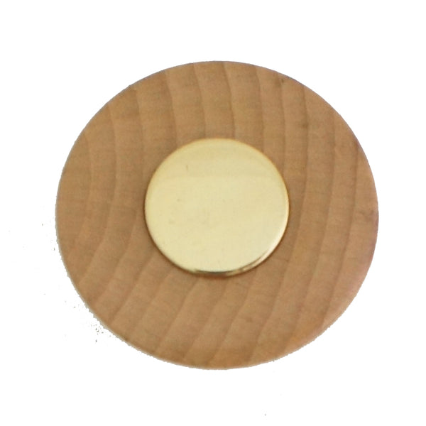 9190 Wooden Knob with Brass Base