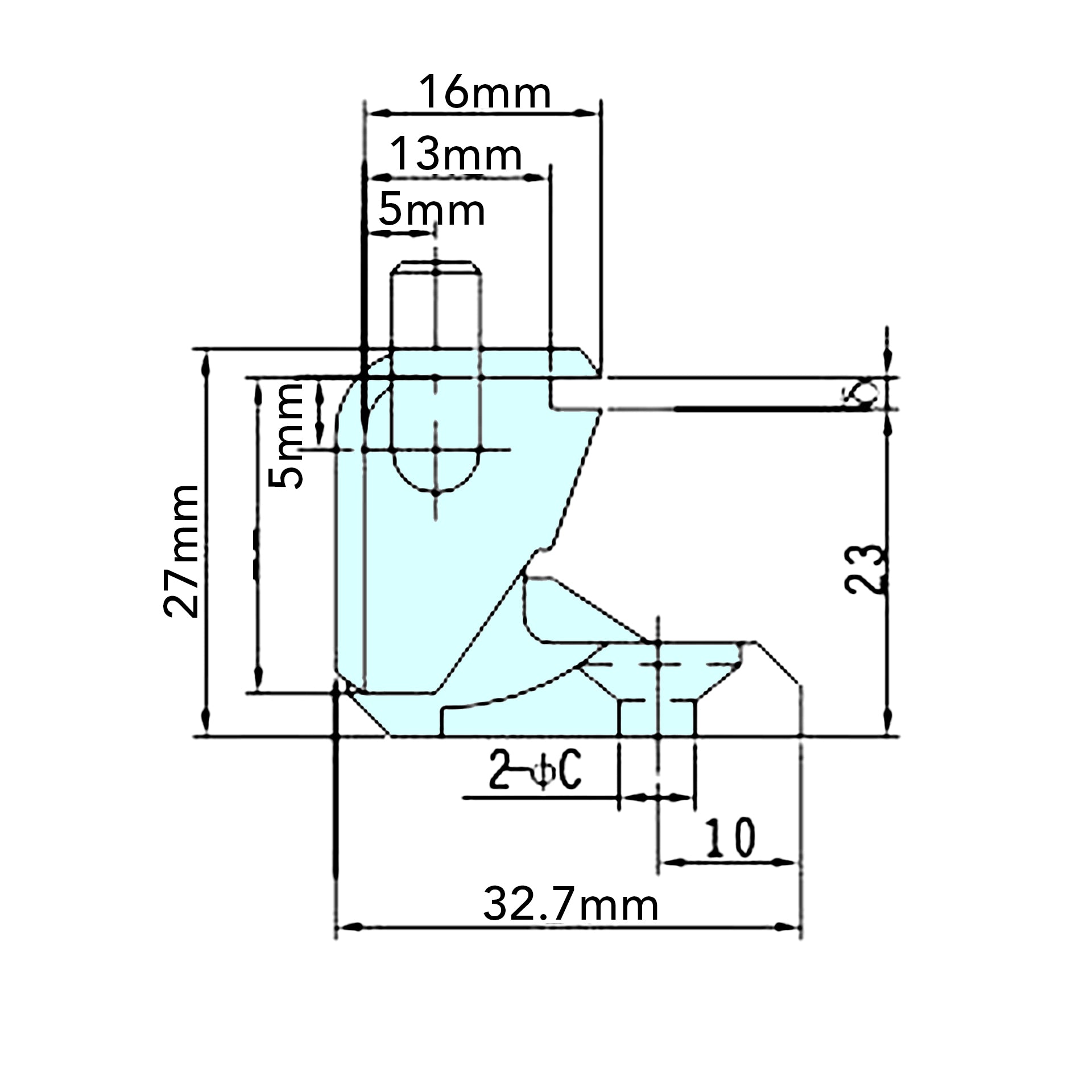 170 Silver Control Box Hinge (Big)