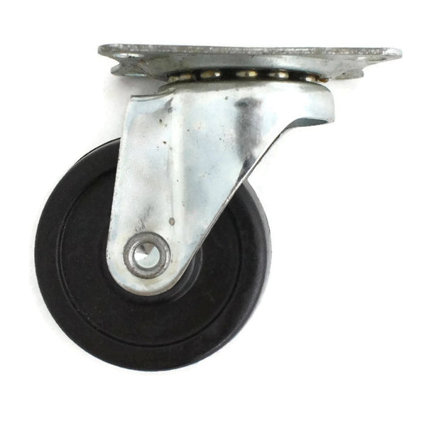 Plate Type Black Rubber Caster (4 pieces)