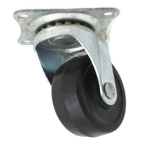 Plate Type Black Rubber Caster (4 pieces)