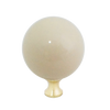 106 Beige Spherical Ceramic Knob with Brass Base