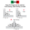 Giano Easy Screw On Concealed Hinge