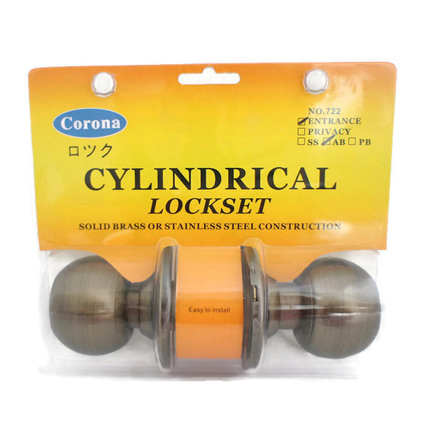 Corona Cylindrical Entrance Keyed Lock