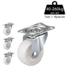 Plate Type White Nylon Caster (4 pieces)