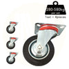 Plate Type With Hood Black Rubber Caster