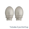 Egg Satin Nickel Iron Curtain Rod Set