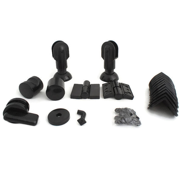 Nylon Black Toilet Partition Set