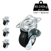 Plate Type With Brake Black Rubber Caster