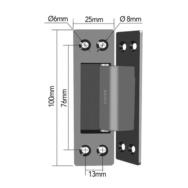 Invisible Hinge for Door Concealed Hidden 120 Degree Opening