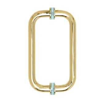 925 C-Shaped Shower Enclosure Brass Handle Gold