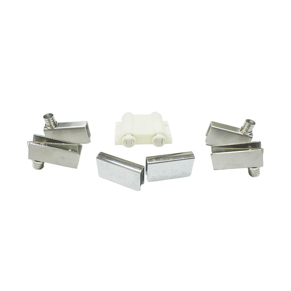 Push Open Stainless Hinge Catch Complete Set for Glass Double Cabinet Door